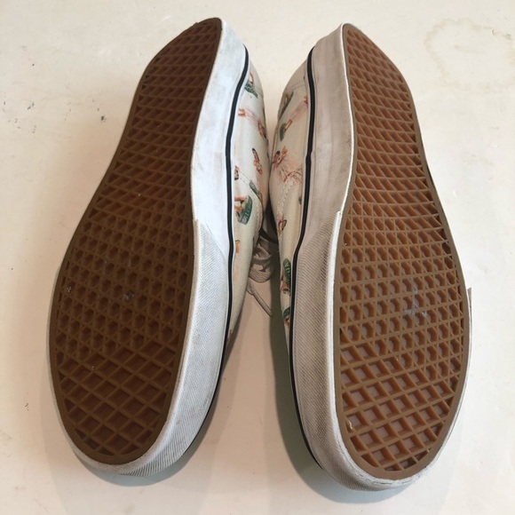 Vans Hula Girl sneakers. Size 13. Off white shoes with dancing hula girls  luau - Picture 8 of 10